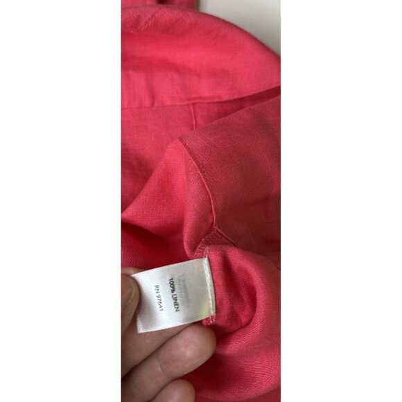 J.Jill Linen Tank style scoop neck midi shift dress with pockets XS Pink - Picture 5 of 8